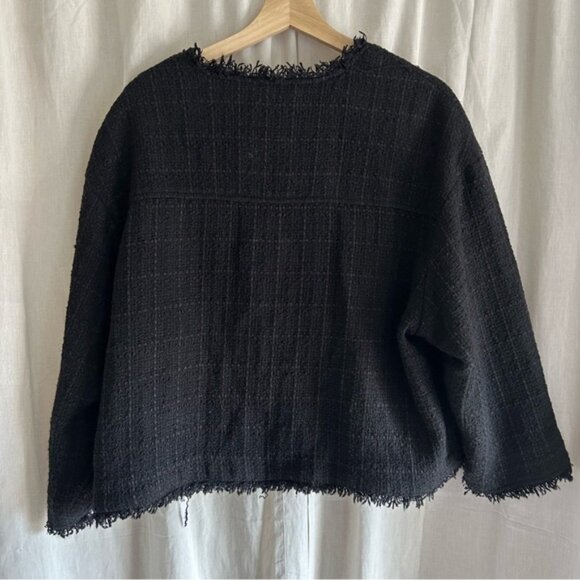 Iris Setlakwe Tweed Black Blazer 12 - Picture 4 of 7